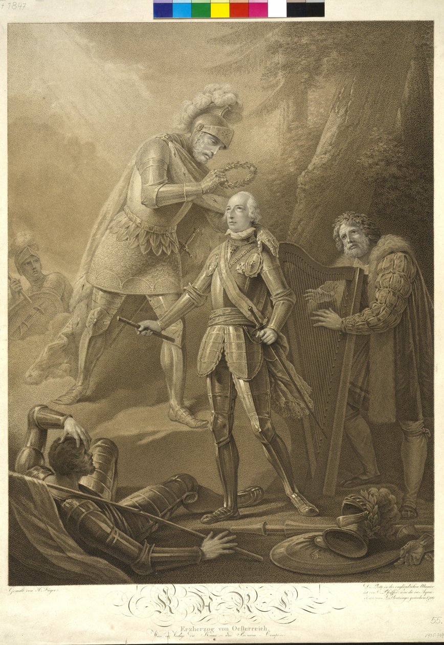 O rei Rodolfo I de Habsburgo coroou o arquiduque Carlos de Friedrich Heinrich Fuger