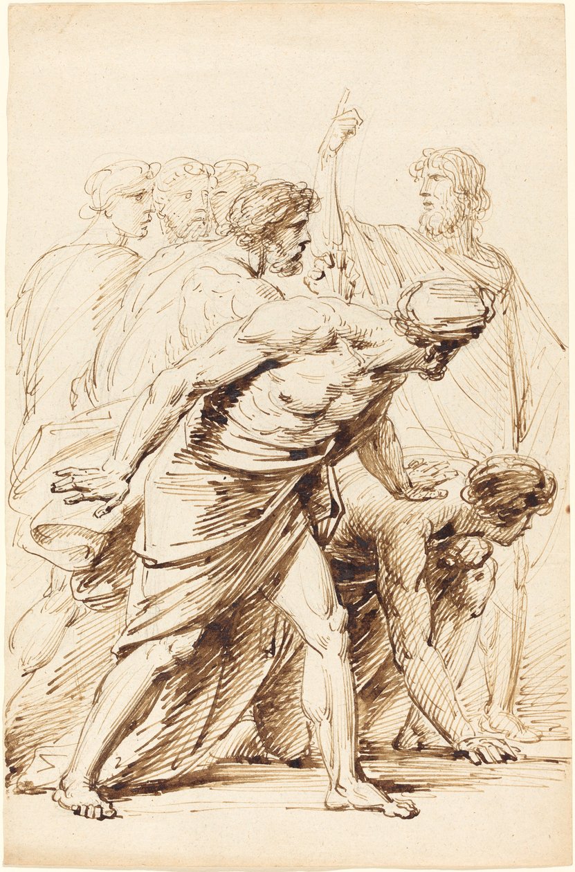 Sete Homens em Vestidos Antigos de Friedrich Heinrich Fuger