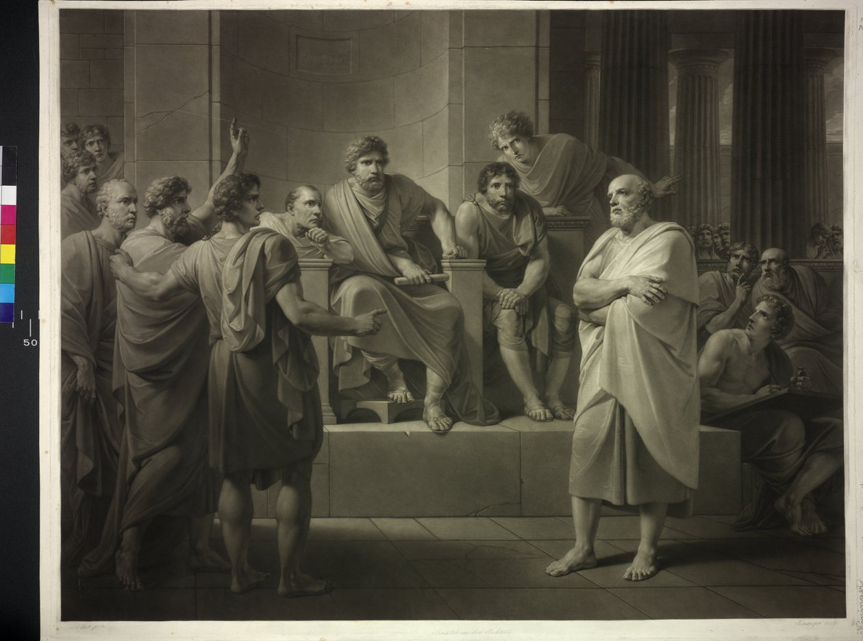 Sócrates perante os juízes de Friedrich Heinrich Fuger