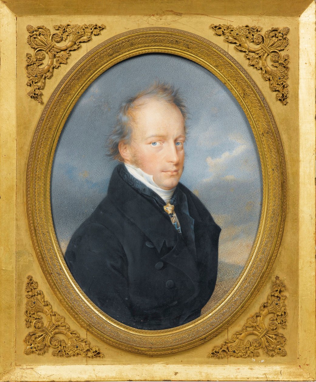 Antoine Victor de Habsburg Lorraine, arquiduque da Áustria, príncipe da Hungria, de Boheme - Arquiduque Anton Victor da Áustria (1779-1835), vice-rei da Lombardia-Venetia por Lieder, Friedrich Johan Gottlieb (1780-1859), - Aquarela, guache em papelão, 21,2 de Friedrich Johann Gottlieb Lieder