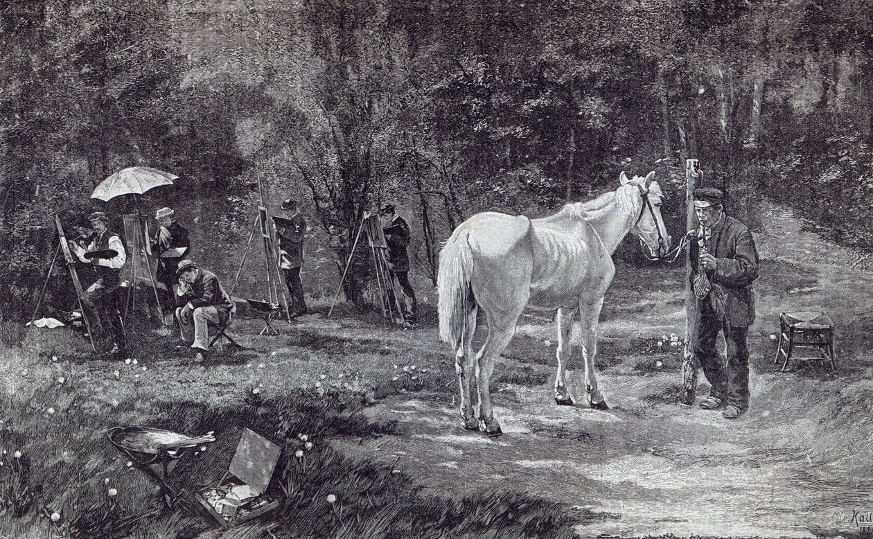 O Modelo do Paciente, de &39;Leisure Hour&39;, 1888 (gravura) de Friedrich Kallmorgen