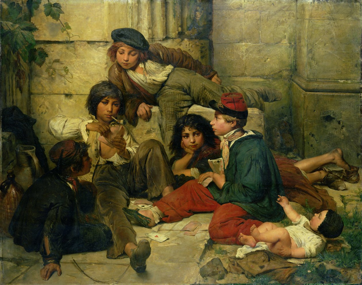 Filhos das ruas de Paris, 1852 de Friedrich Karl Hausmann