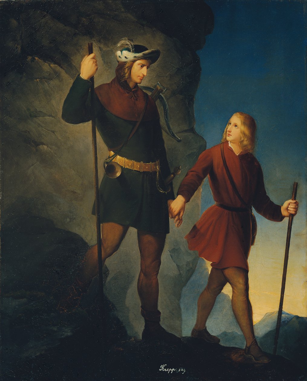 A salvação do imperador Maximiliano I do Martinswand de Friedrich Krepp