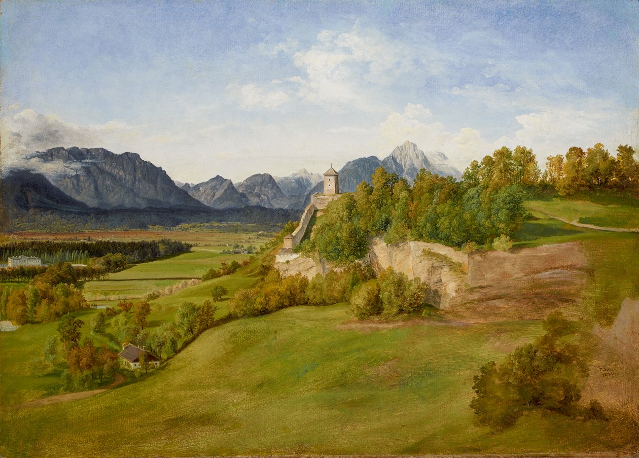 O Mönchsberg em Salzburgo com a Torre Josef de Friedrich Loos