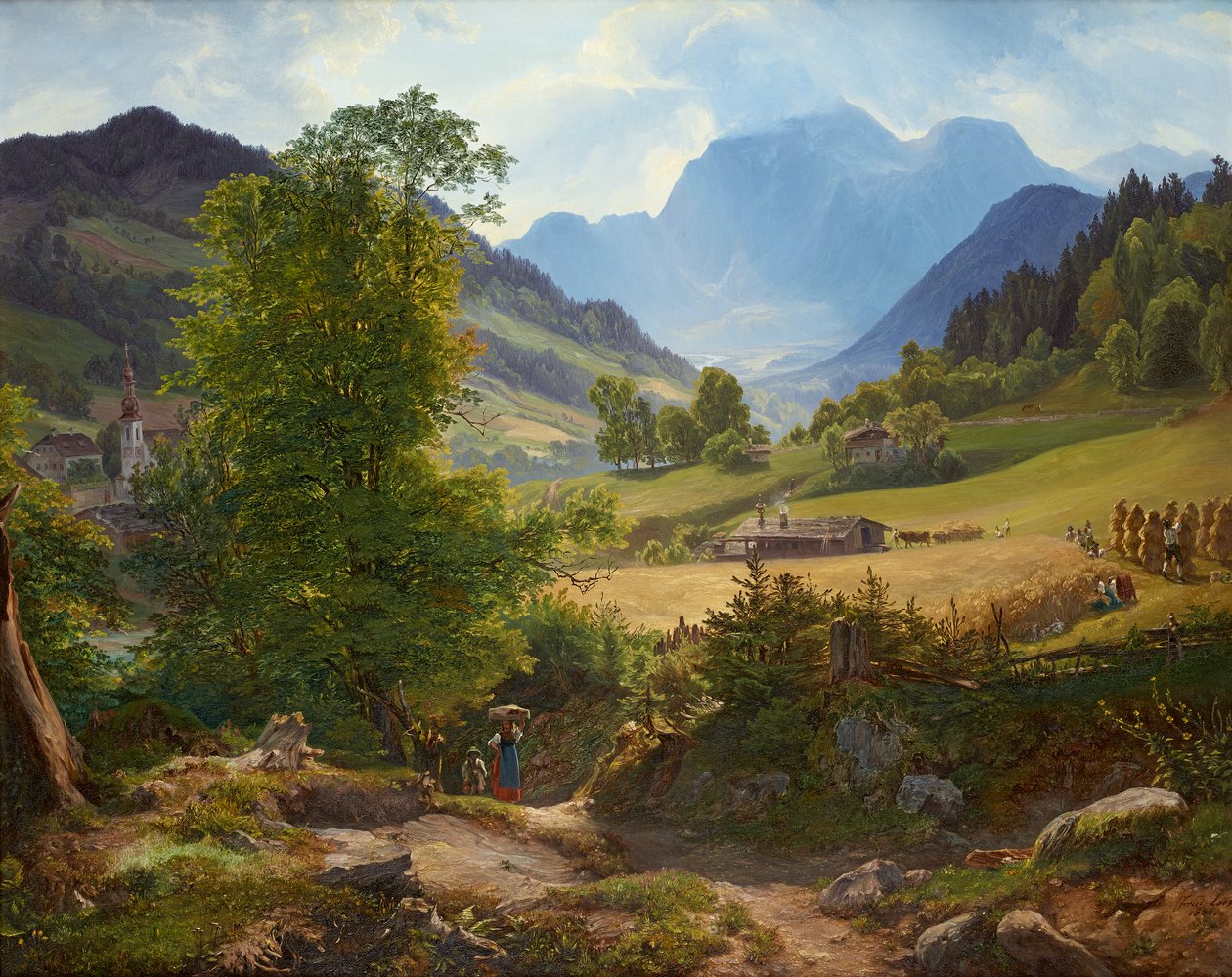 O Ramsau perto de Berchtesgaden de Friedrich Loos