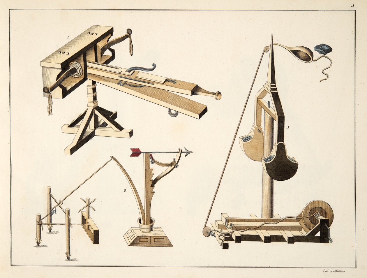 Armas de funda, prato de &39;Uma História do Desenvolvimento e Costumes de Cavalaria&39;, do Dr. Franz Kottenkamp, publicado por Carl Hoffmann, 1842 de Friedrich Martin von Reibisch