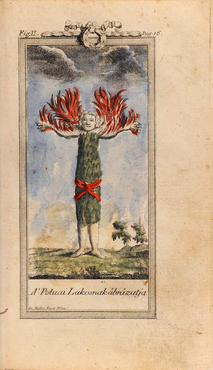 Ilustração em Ludvig Holberg - A jornada de Niels Klim ao mundo subterrâneo de Friedrich Müller
