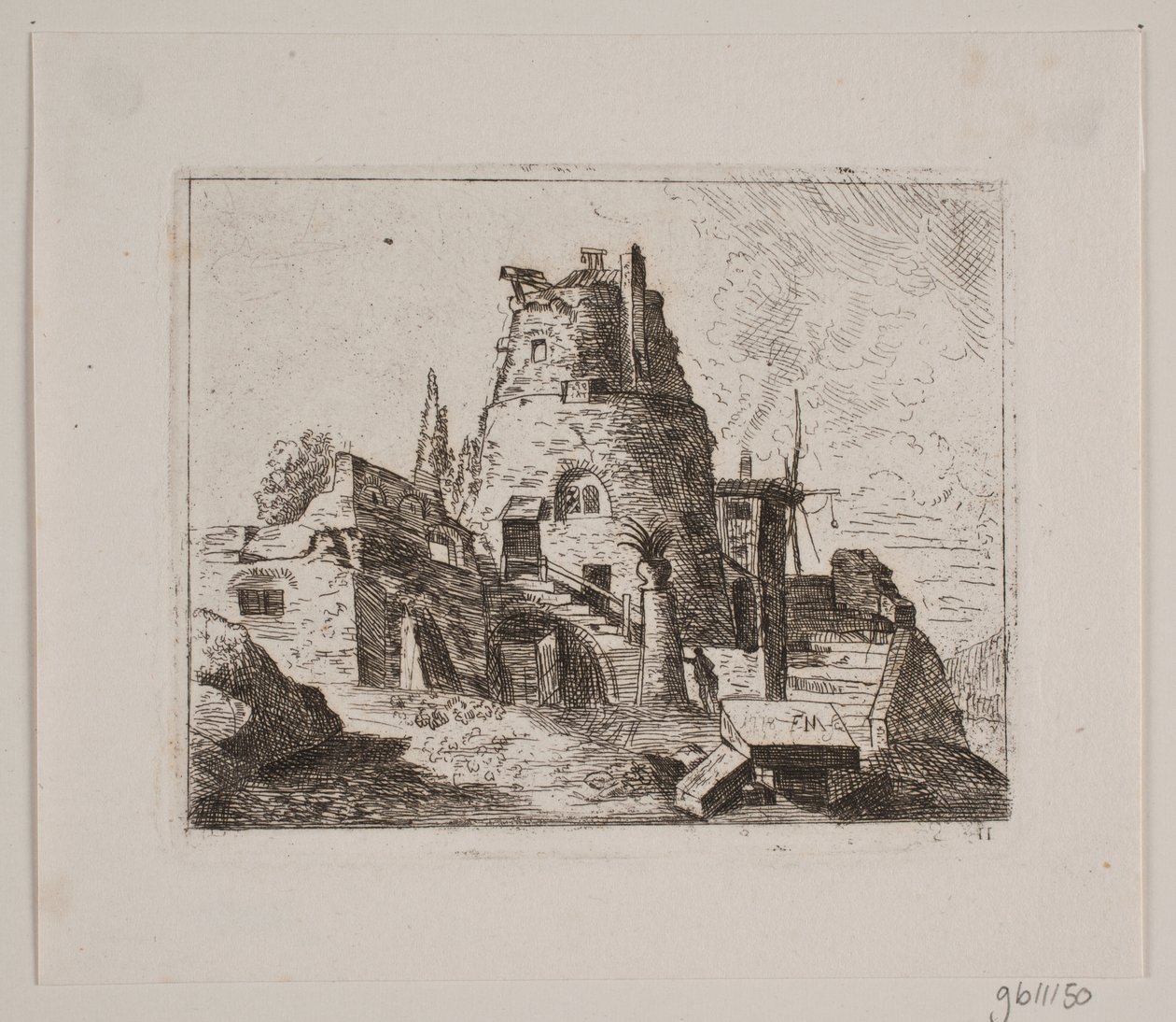 ruína com torre de Friedrich Münter
