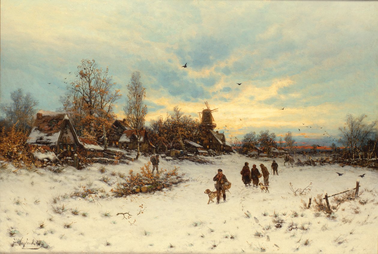 Um pôr do sol de inverno de Friedrich Nicolai Joseph Heydendahl