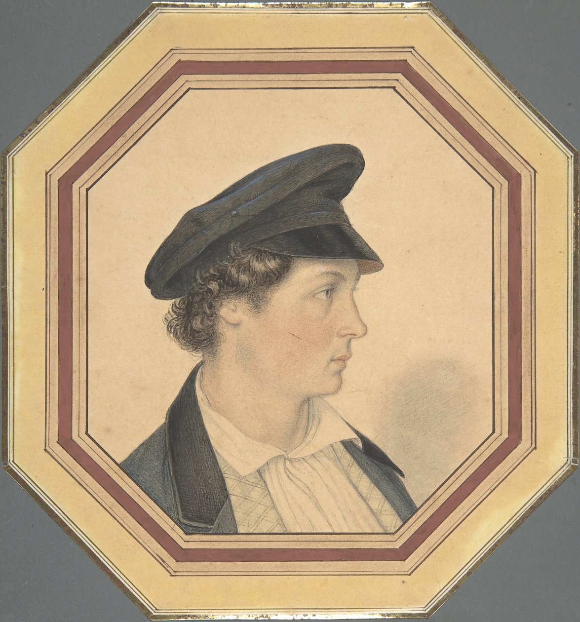 Retrato de Julius Olivier, o filho do artista, 1846. de Friedrich Olivier