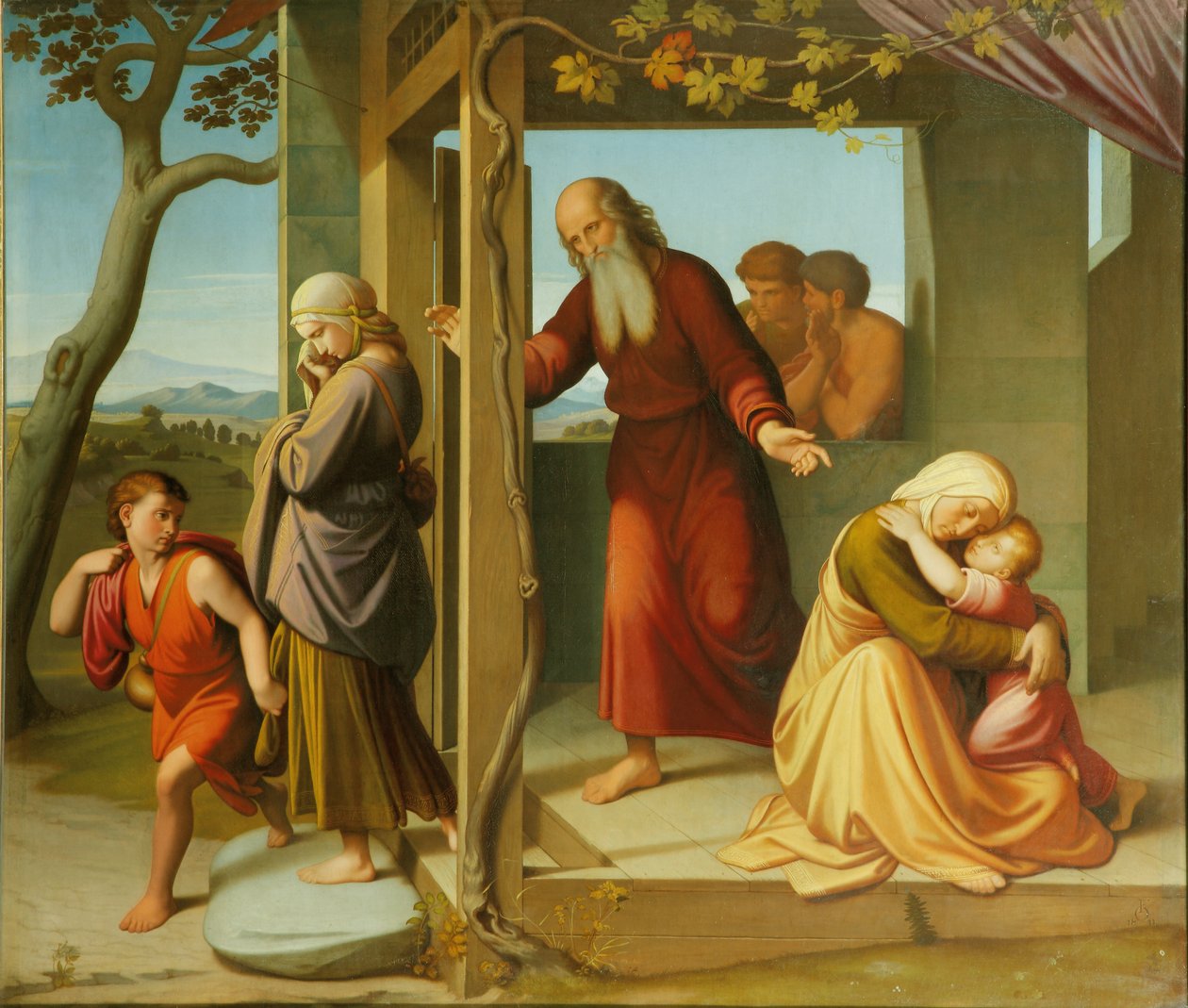 O banimento de Hagar, 1841 de Friedrich Overbeck