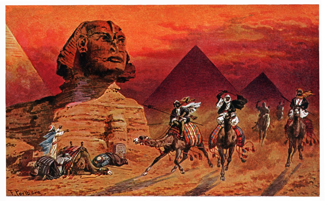 Esfinge de Giza, c.1900 (impressão) de Friedrich Perlberg