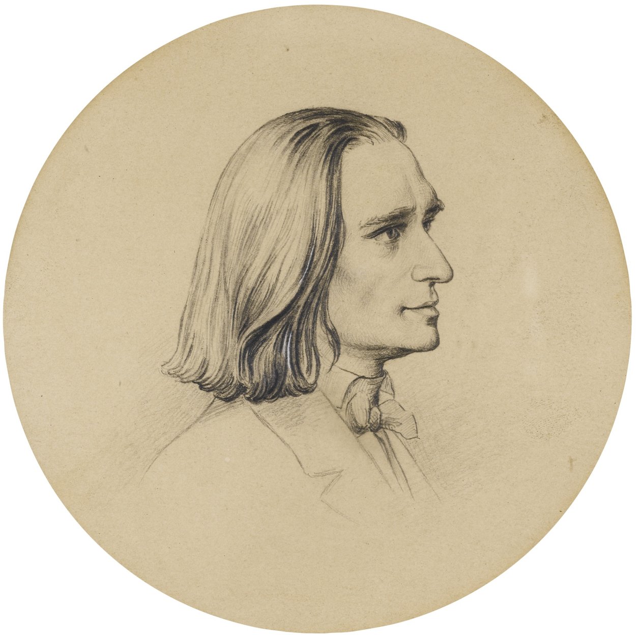 Retrato do compositor Franz Liszt 1811-1886 de Friedrich Preller the Elder