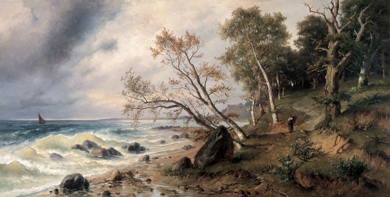 Costa do Báltico na ilha de Vilm de Friedrich Preller the Younger