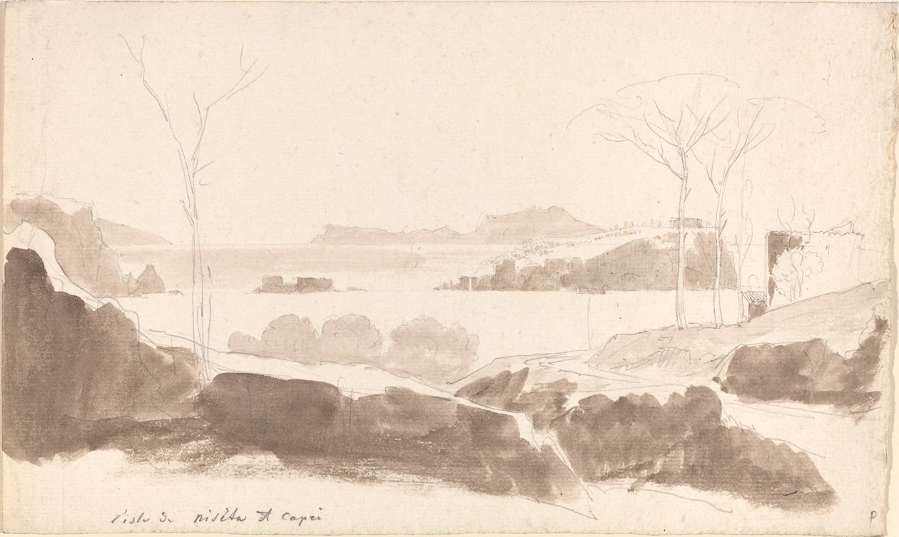Vista das ilhas de Nisida e Capri de Friedrich Salathé