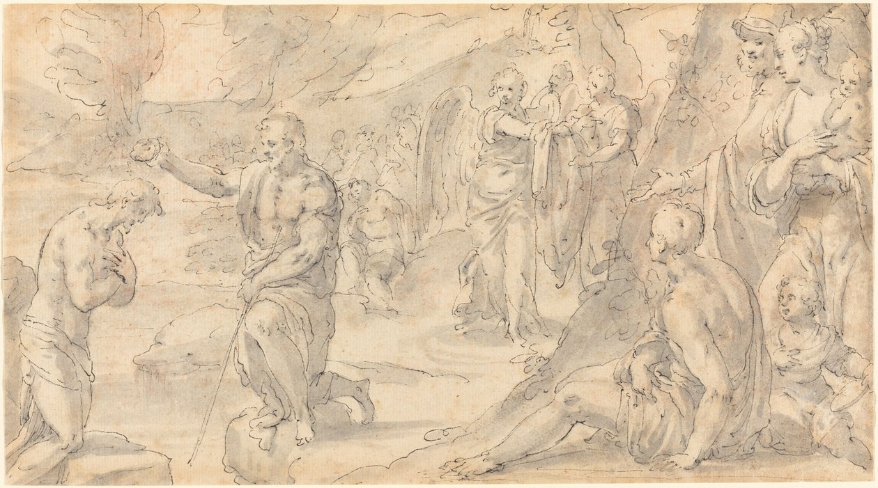 O Batismo de Cristo de Friedrich Sustris