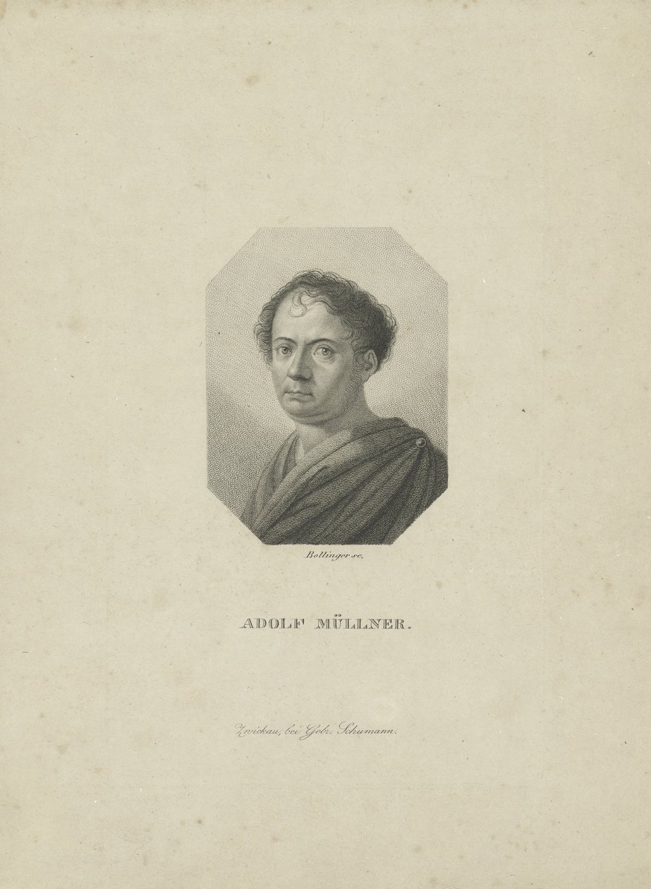 Amandus Gottfried Adolf Müllner 1774-1829, ca 1820. de Friedrich Wilhelm Bollinger