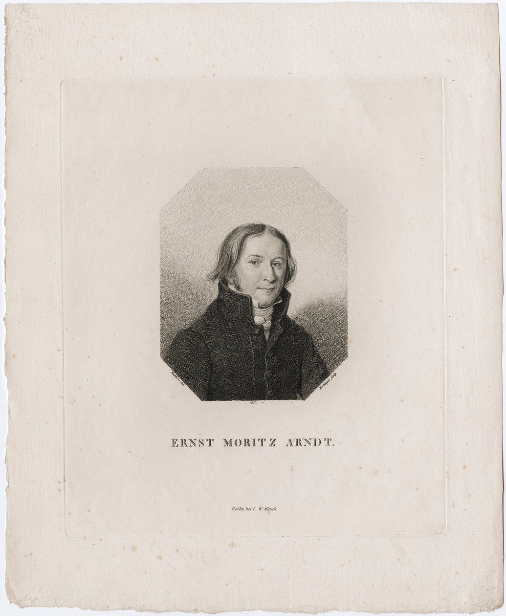 Retrato de Ernst Moritz Arndt, 1817 de Friedrich Wilhelm Bollinger