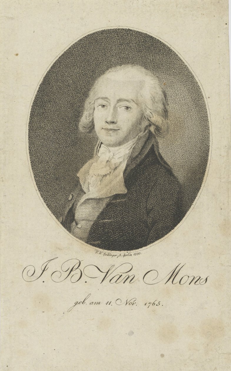 Retrato de Jean-Baptiste Van Mons 1765-1842, 1800. de Friedrich Wilhelm Bollinger