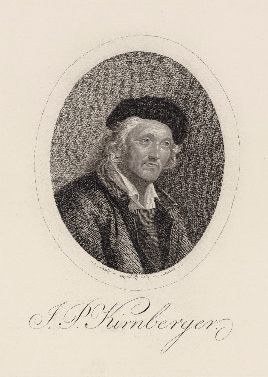 Retrato do compositor Johann Philipp Kirnberger 1721-1783. de Friedrich Wilhelm Bollinger