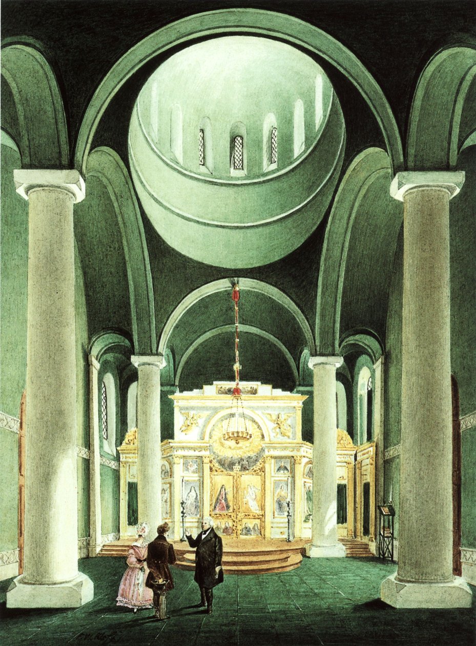 O interior da capela russa perto de Potsdam de Friedrich Wilhelm Klose