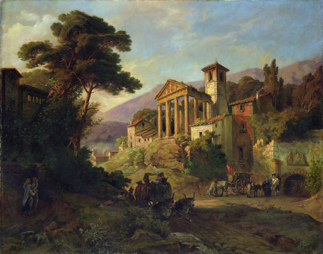 Paisagem Italiana, 1871 de Friedrich Wilhelm Mueller