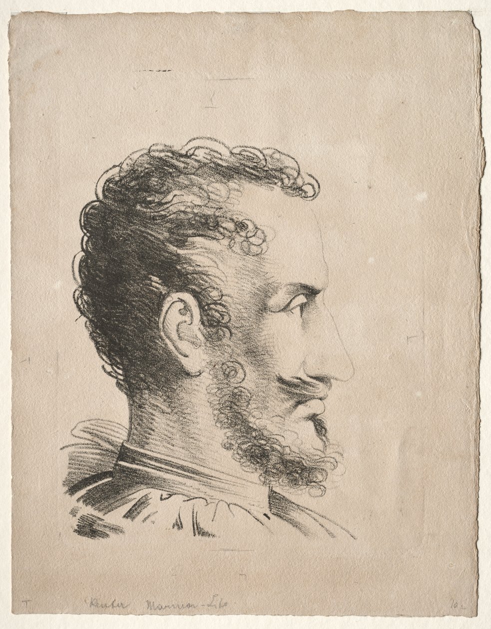 Cabeça de perfil de Friedrich Wilhelm Reuter