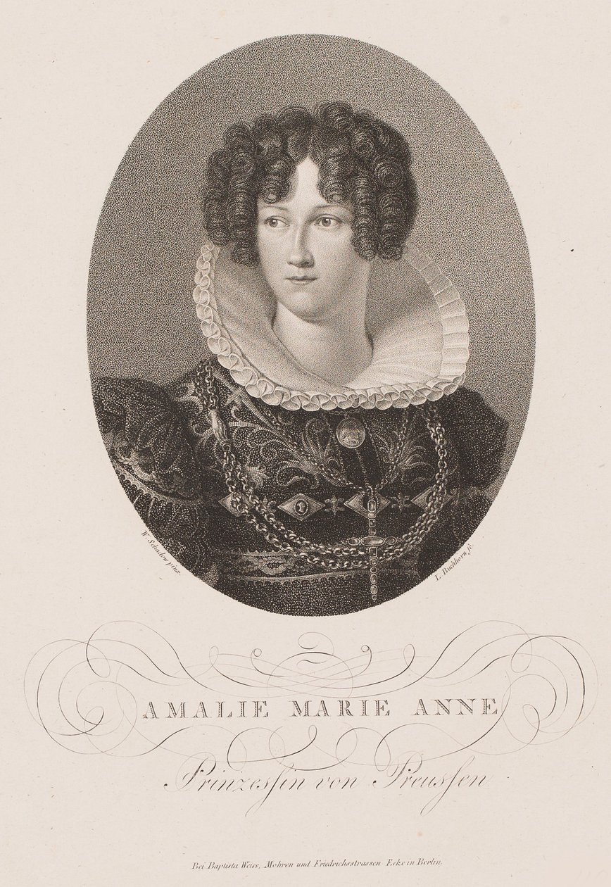 Princesa Marianne da Prússia 1785-1846, depois de 1812. de Friedrich Wilhelm von Schadow