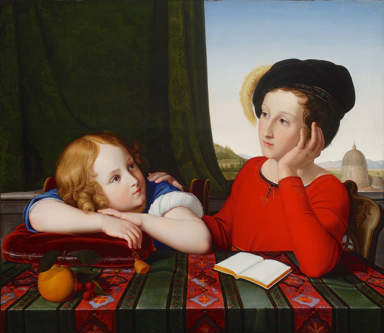 Wienczyslaw e Konstanty Potocki Retrato duplo dos filhos de um príncipe polonês, 1819. de Friedrich Wilhelm von Schadow