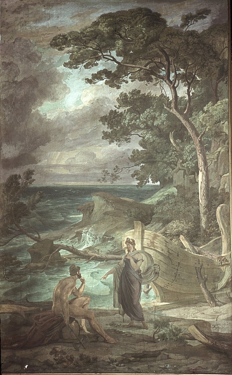 Chegada de Odisseu à ninfa Calipso, Cenas da Odisseia de Friedrich the Elder Preller