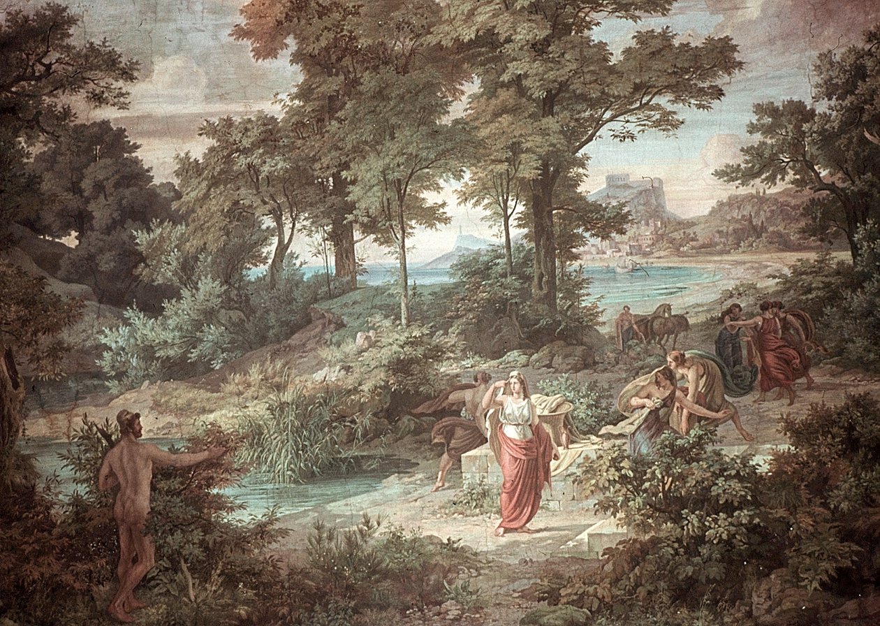 Ulisses e Nausicaa, Cenas da Odisseia de Friedrich the Elder Preller