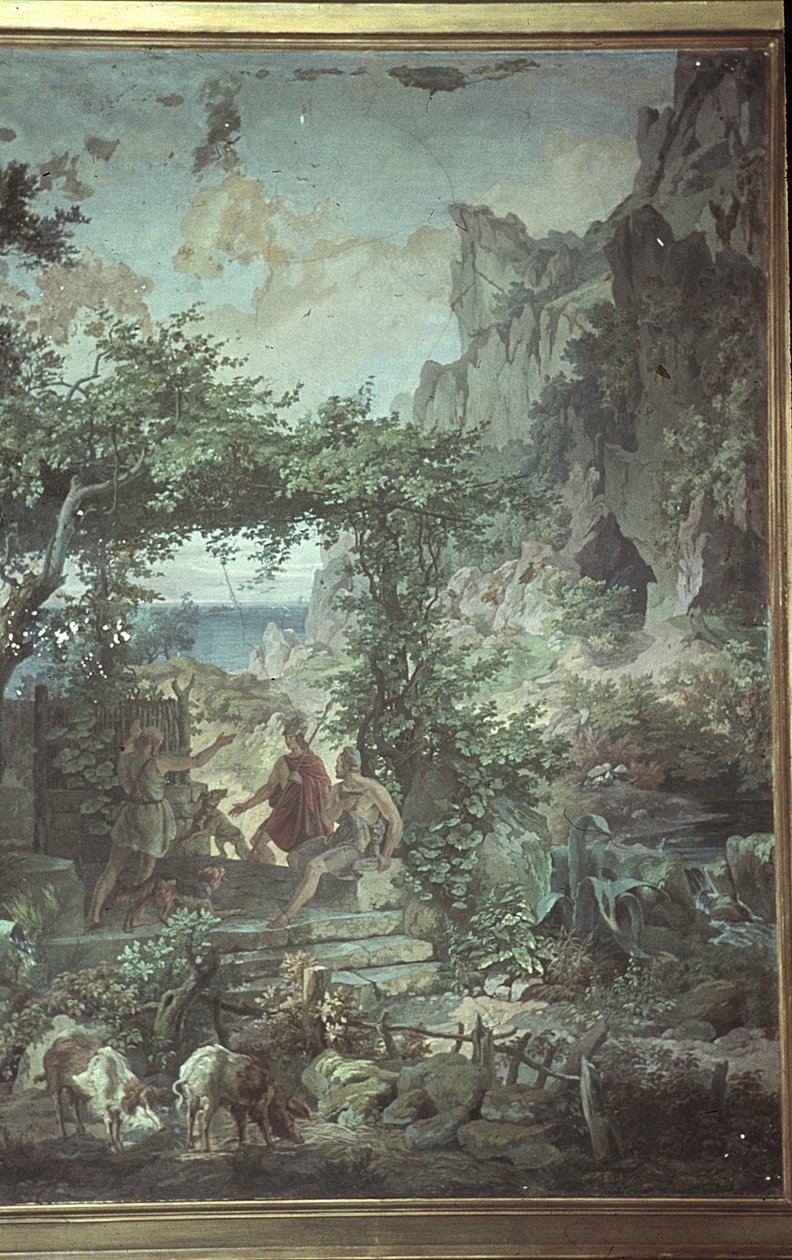 Odisseu no Swineherd Eumaeus, Cenas da Odisseia de Friedrich the Elder Preller