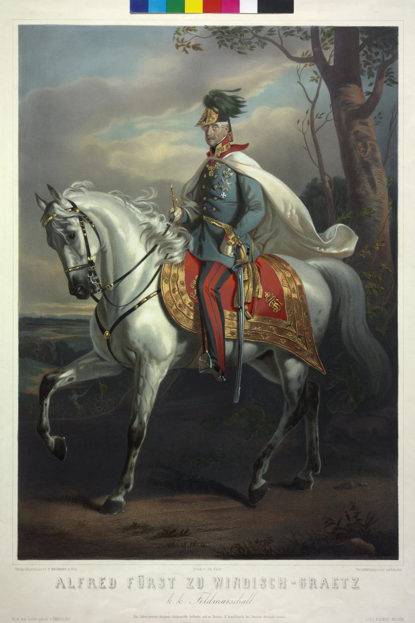 Alfred Príncipe de Windisch-Graetz Marechal-de-campo imperial e real de Friedrich von Amerling