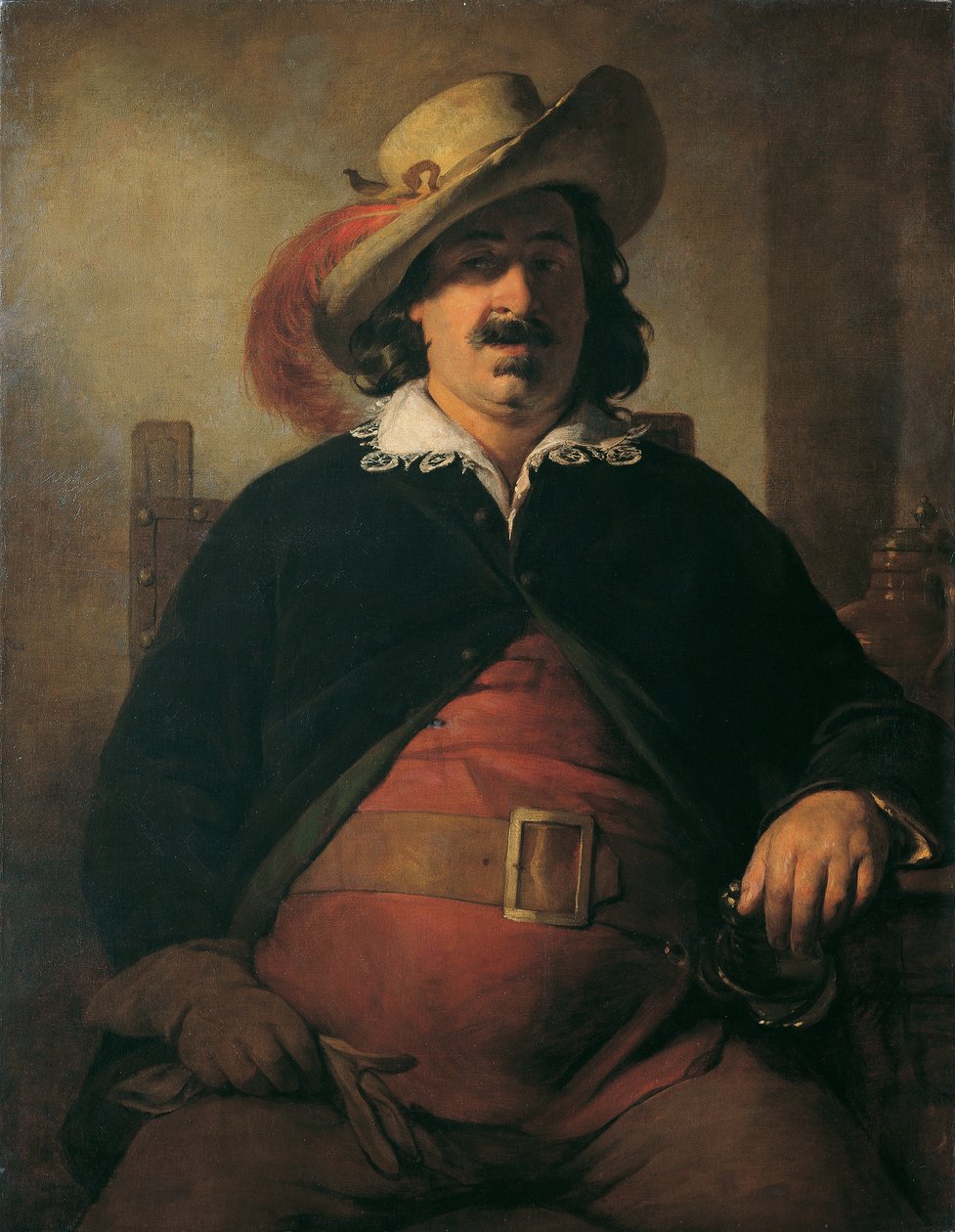 O pintor paisagista Ignaz Raffalt como Falstaff de Friedrich von Amerling