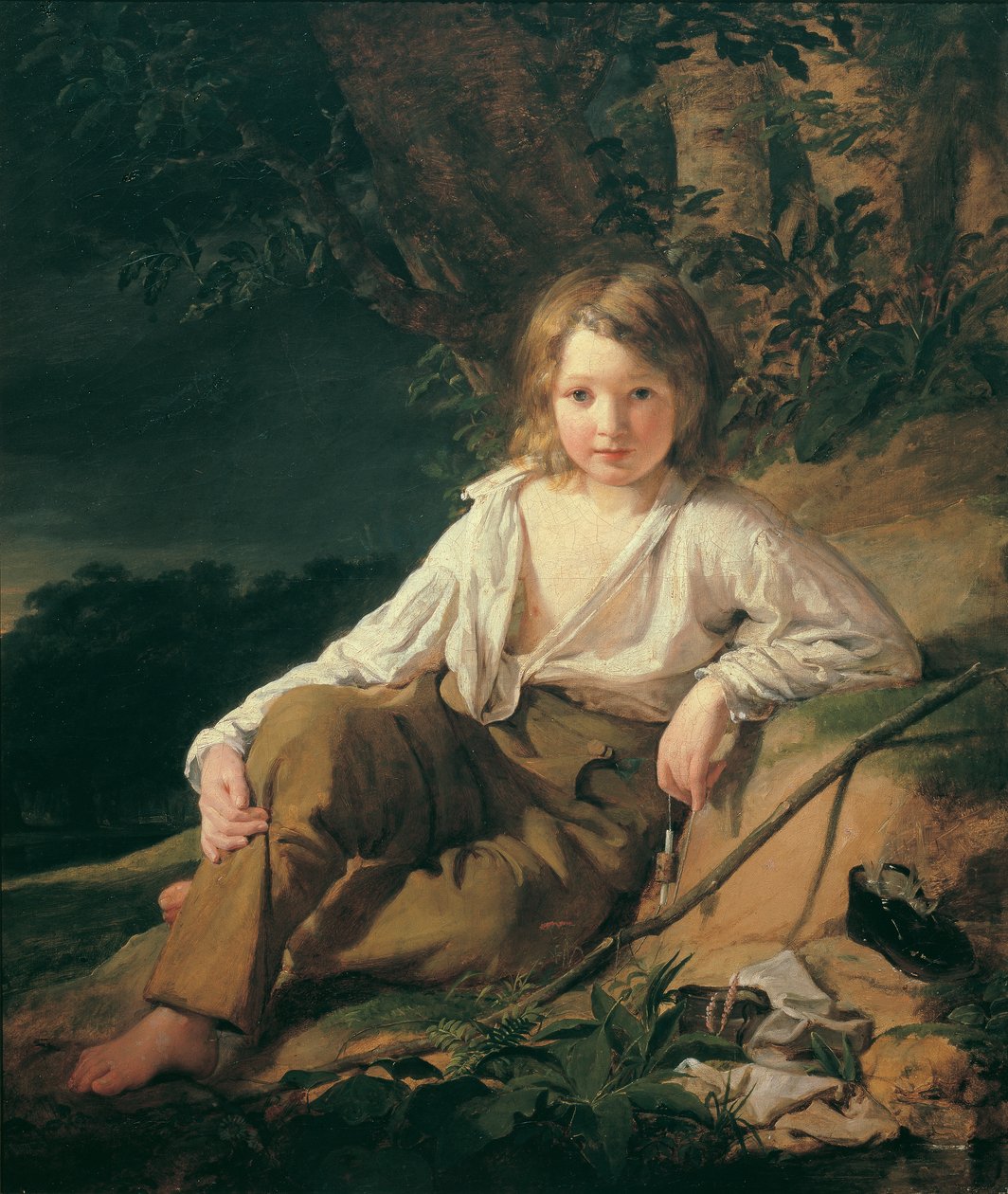 Um menino pescador de Friedrich von Amerling