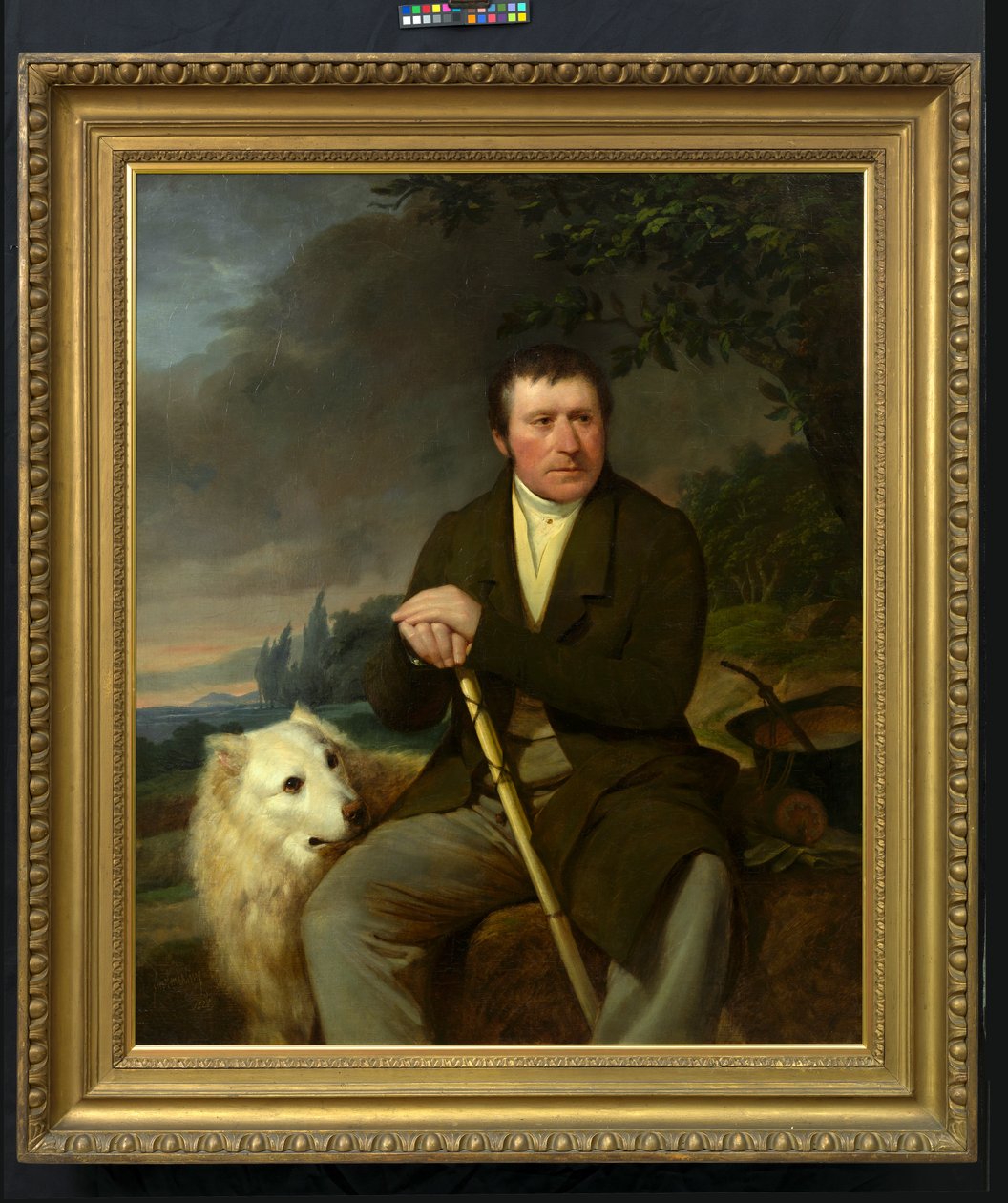 Friedrich Ludwig Müller, comerciante grossista e fundador do hospício dos pobres de Döbling de Friedrich von Amerling
