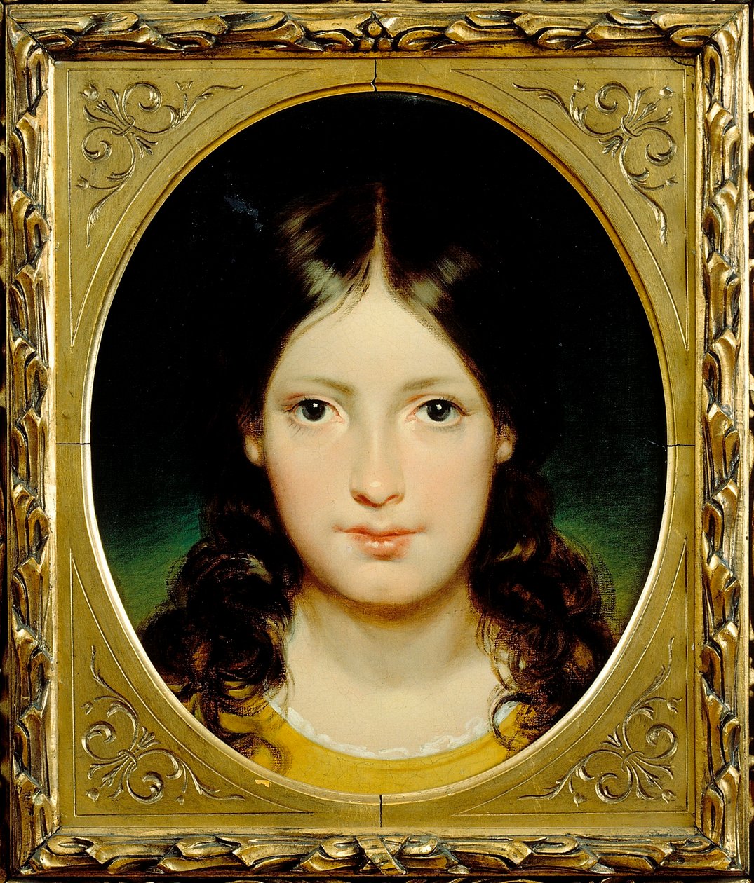 ""Garota"" (Moça) Pintura de Friedrich Ritter von Amerling (1803-1887) cerca de 1838 - Óleo sobre tela Dim 39,5x32,5 cm Galeria Moravska, Brno de Friedrich von Amerling