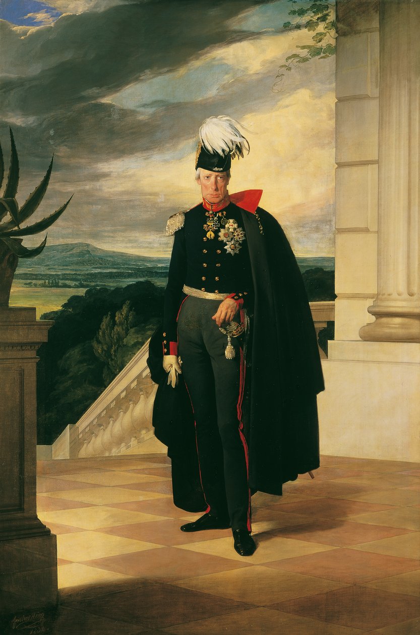 Imperador Franz I da Áustria no uniforme do general prussiano de Friedrich von Amerling
