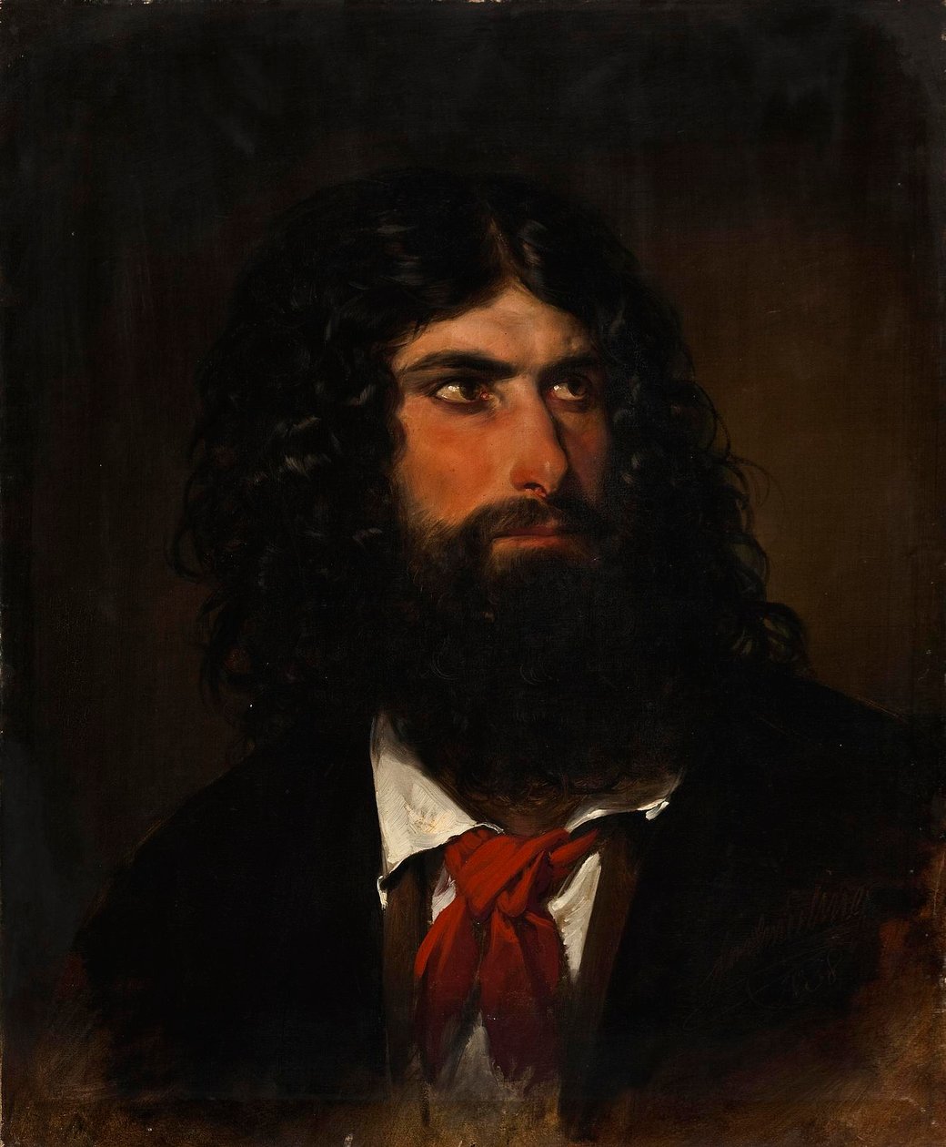 Retrato de um camponês romano de Friedrich von Amerling