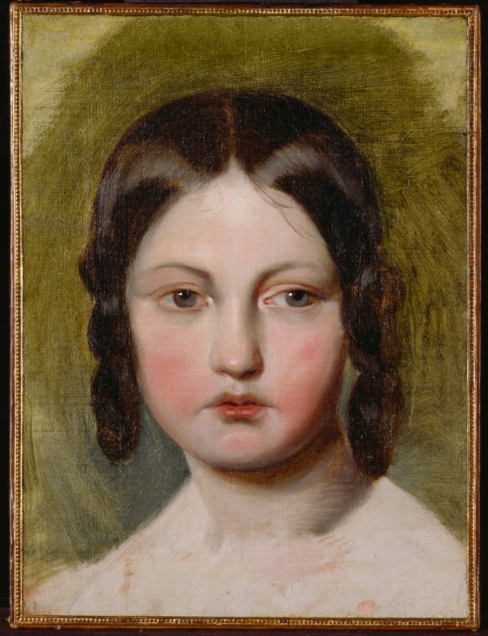 Retrato de uma jovem rapariga (óleo sobre tela) de Friedrich von Amerling
