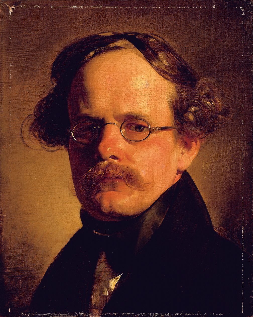 Retrato do gravador Franz Xaver Stober, 1837 de Friedrich von Amerling