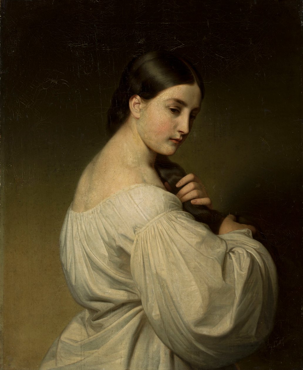 Retrato de uma jovem mulher de Friedrich von Amerling