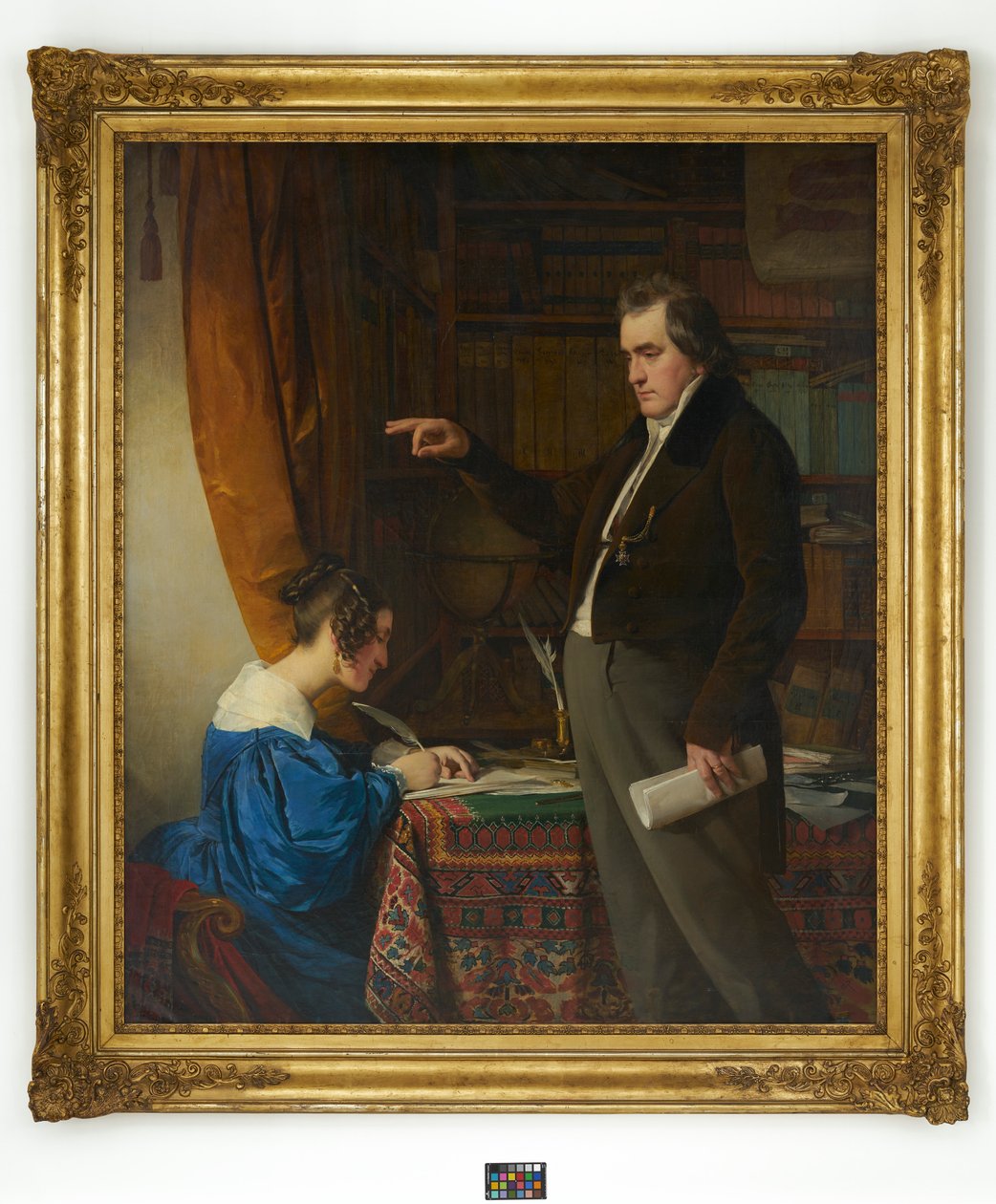 O professor doutor Ignaz Rudolf Bischoff von Altenstern ditando à sua esposa Johanna de Friedrich von Amerling