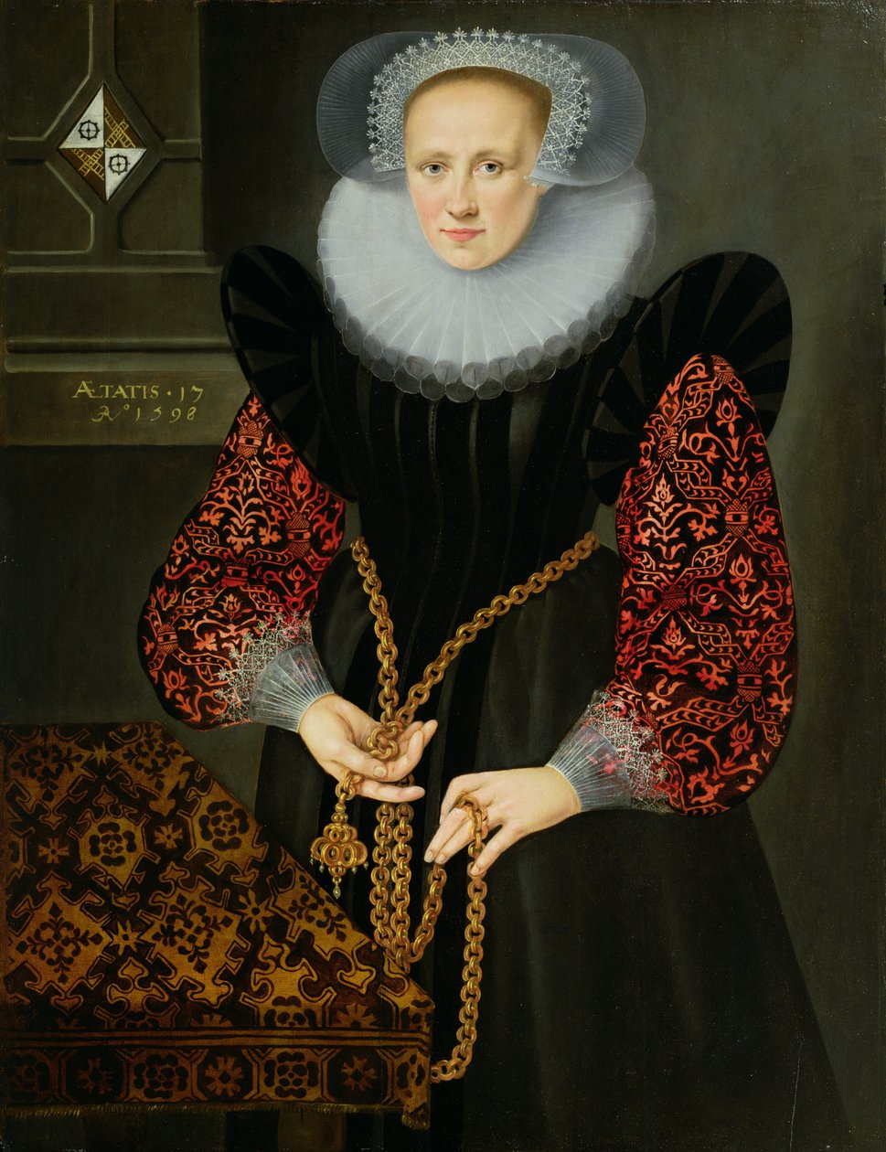 Retrato de Aefge Gijbland, dezessete anos, 1598 de Friesian School