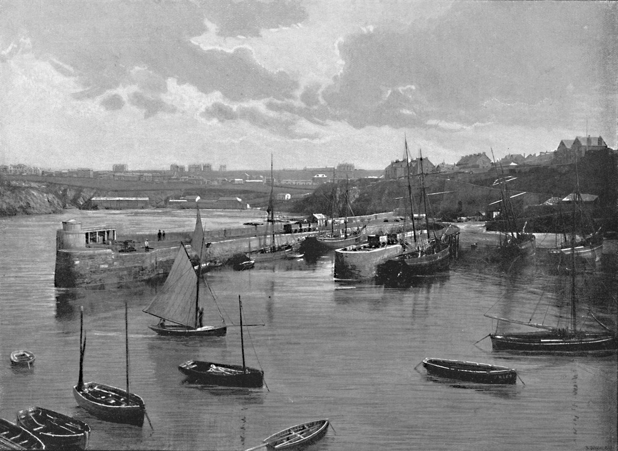 Porto de Newquay, c1896 de Frith and Co