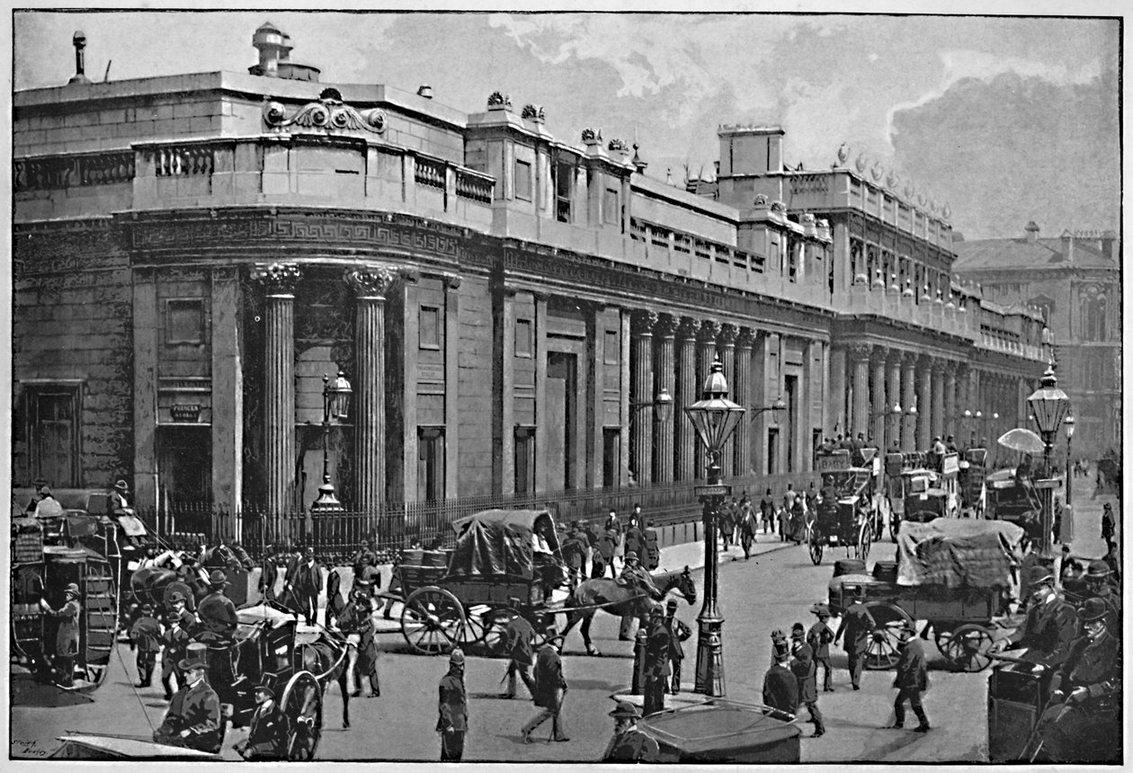 O Banco da Inglaterra, c1896 de Frith and Co