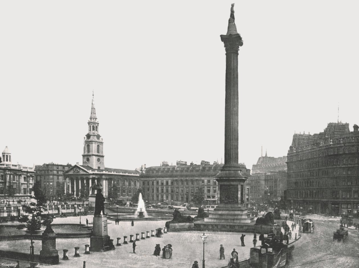Trafalgar Square, Londres, 1895. de Frith and Co