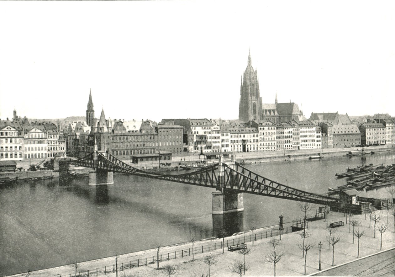 Vista de Sachsenhausen, Frankfurt, Alemanha, 1895. de Frith and Co