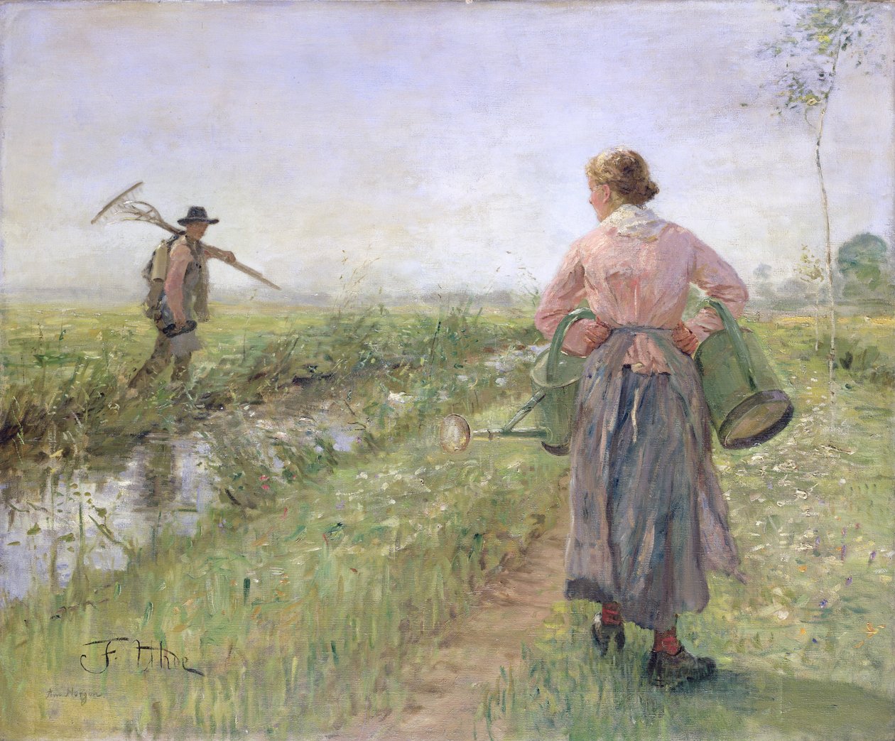 De manhã, 1889 de Fritz von Uhde
