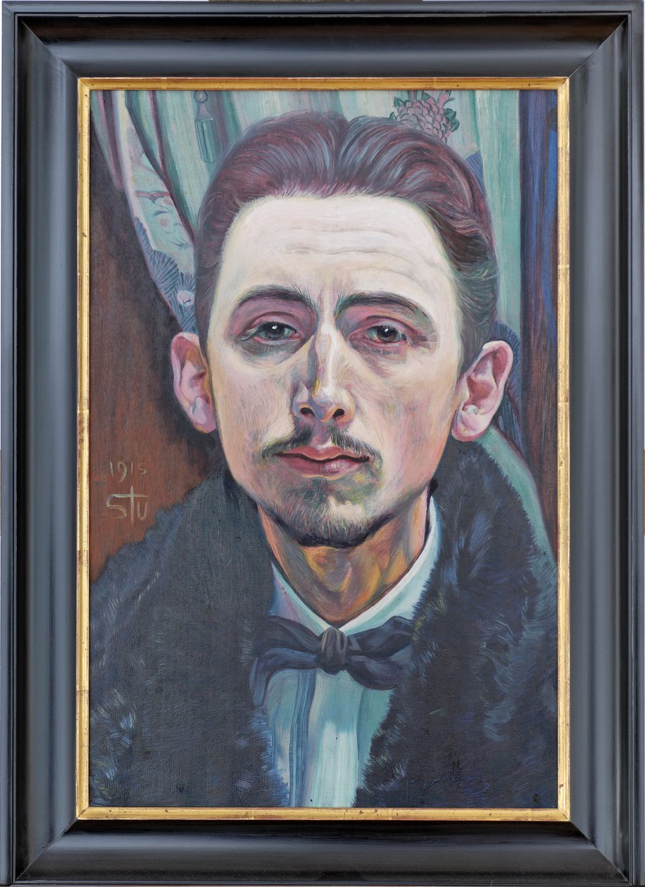 Auto-retrato do pintor Fritz Stuckenberg de Fritz Stuckenberg